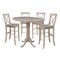 International Concepts Round 36 in Rd Extension Dining Table, 4 Bar Ht Stools, Gray Taupe, 36 in W, 48 in L, 41 in H, Wood K09-36RXT-S6133-4 - alternate 1